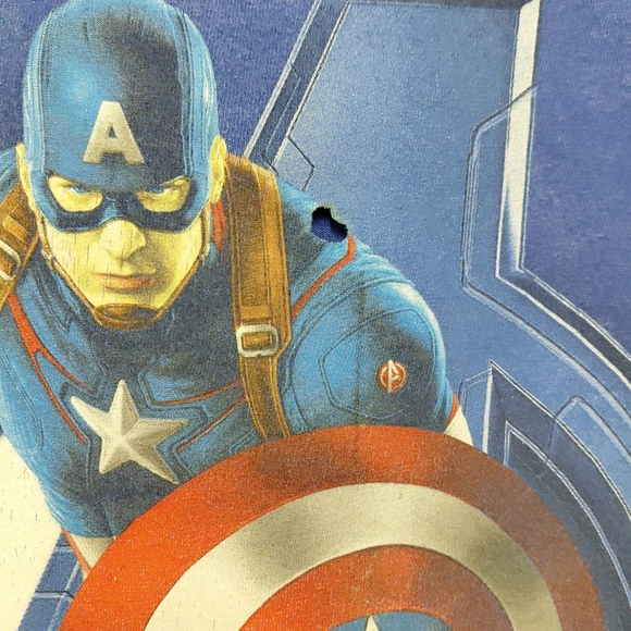 Marvel Men's Blue Avengers Captain America Graphic Tee Shirt Size 2X - Picture 2 of 7